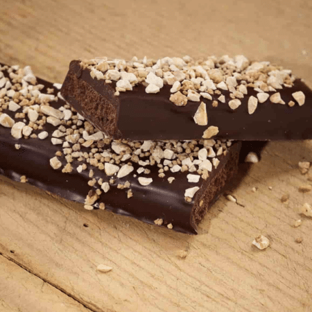 Praliné m/mørk chokolade og ekstra jomfruolivenolie - 115 gram 6 mørk praliné med ekstra jomfruolivenolie