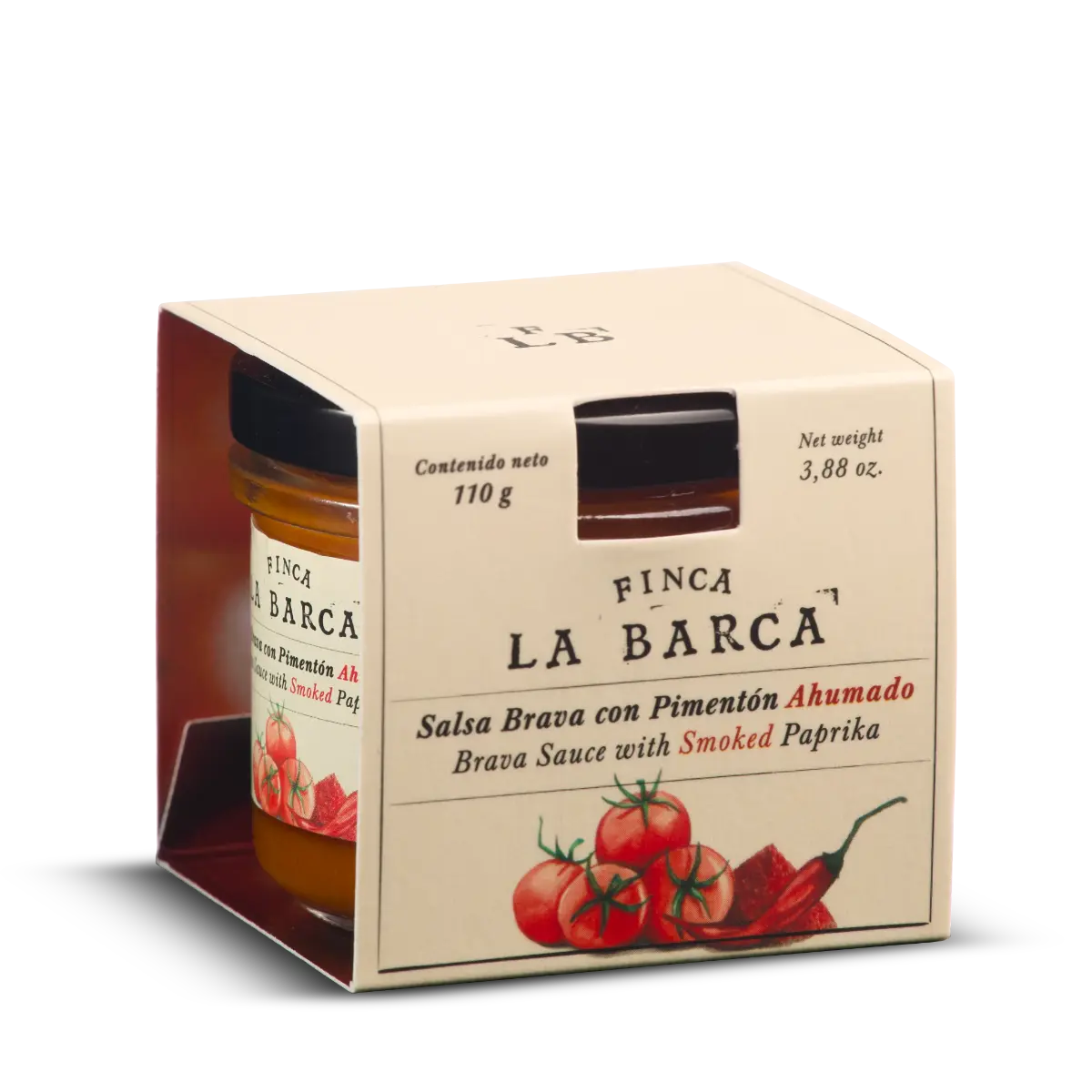 Salsa Brava m/røget paprika - 110 g 1 salsa brava med røget paprika fra Finca La Barca